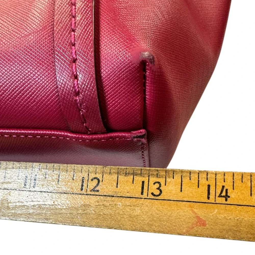 Coach Raspberry Pink Leather East West Gallery‎ Tote Bag Purse Handbag
